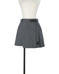 Sacai - Short De Tailleur Suiting Gris - Lyst