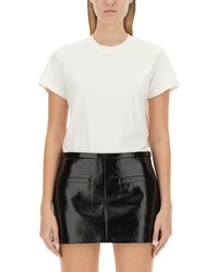 Courreges - Courreges Crewneck T-Shirt With Logo - Lyst