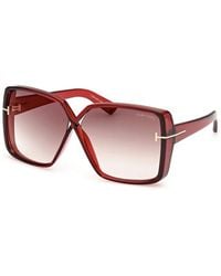 Tom Ford - Sunglasses Geometric Full Rim, Shiny Frame And Gradient Lens Ft111766G - Lyst