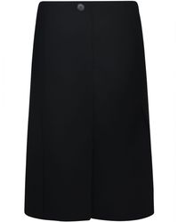 Lanvin - Buttoned Mid-Length Skirt - Lyst