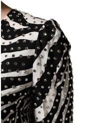 Dolce & Gabbana - Zebra Rhinestones Mini Dress And Acetate Elastane Viscose - Lyst