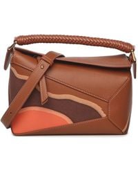 Loewe - Puzzle Edge Small Bag Pecan/Parrot - Lyst