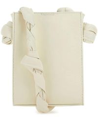 Jil Sander - Ivory Leather Tangle Shoulder Bag - Lyst