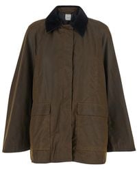 TOTEME - Jacket With Corduroy Collar - Lyst