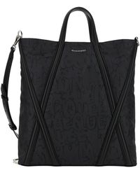 McQueen - 'The Harness' Tote Bag With Logo Detail - Lyst