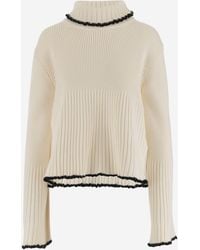 Jil Sander - Wool Blend Sweater Virgin Viscose Polyamide - Lyst