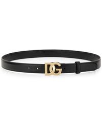 Dolce & Gabbana - Elegant 2.5 Cm Fibbia Logo Belt For - Lyst