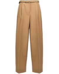 Jil Sander - Wool Gabardine With Removable Belt Trousers - Lyst