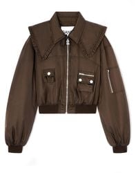 Ganni - Bomber Jacket Duchesse Polyamide - Lyst