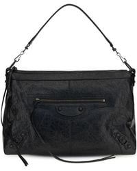 Balenciaga - Le City Moto Medium Shoulder Bag Lamb Ovis Aries - Lyst