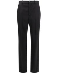 Balenciaga - Slim Fit Wool Trousers - Lyst