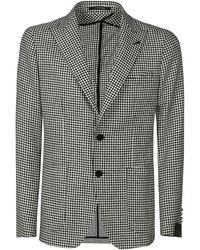 black and white houndstooth blazer mens