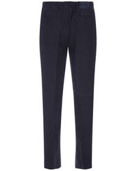Kiton - Night Linen Trousers With Elasticised Waistband - Lyst