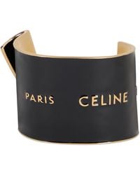 Celine - Rigid Bracelet With Enamel Ribbon, Brass Bracelets - Lyst