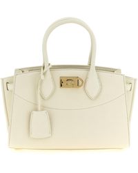 Ferragamo - Calfskin Handbag Bag - Lyst