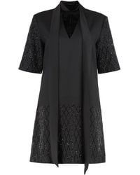 Pinko - T-Shirt Dress With Rhinestones - Lyst