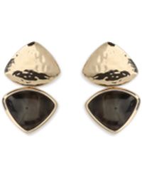 Self-Portrait - Two-Tone Speckled Enamel Earrings Brass - Lyst