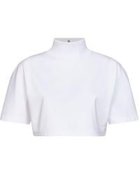 Alaïa - Cropped Jersey T-Shirt - Lyst