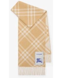 Burberry - Burberry Check Wool Scarf - Lyst