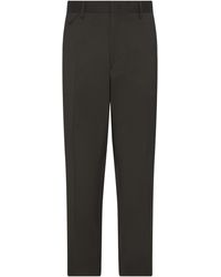 Low Brand - Slim-Fit Bungee Cord-Colored Wool Blend Cropped Tailored Trousers.<Br - Lyst