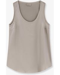 Brunello Cucinelli - Stretch Silk Top - Lyst