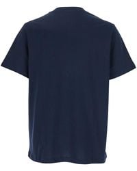 A.P.C. - Crew Neck T-Shirt With Embroidered Logo On Front For - Lyst