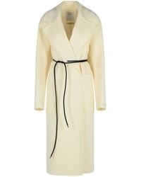 Sportmax - Abate' Milk Virgin Wool Dressing Gown Coat - Lyst