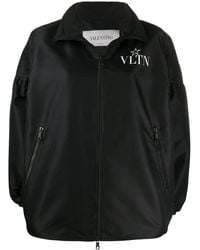 Valentino - Logo Print Bomber Jacket Clothing - Lyst