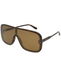 Bottega Veneta - Sunglasses Shield Full Rim, Havana Frame And Lens Bv0167S003 Default Title - Lyst