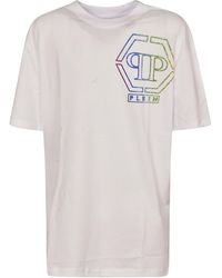 Philipp Plein - Logo Embellished Crewneck T-Shirt - Lyst