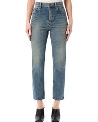 Saint Laurent - 90S Denim Cropped Slim-Fit Jeans - Lyst