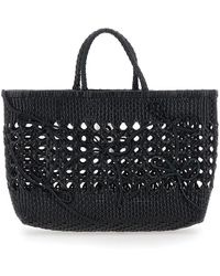 OSOI - Handbag Biscuit Tote With Double Round Handles And Ecoleather Intreccio Design For Recycled Leather Hand Bags - Lyst