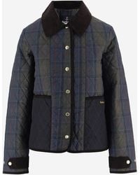 Barbour - Quilted Nylon Jacket With Check Pattern Polyester - Lyst