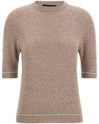 Fabiana Filippi - Brushed Platinum Knit Sweater - Lyst