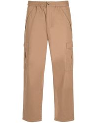 Burberry - Camel Cotton Cargo Trousers - Lyst