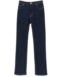 Lanvin - Jeans With Frayed Hem - Lyst