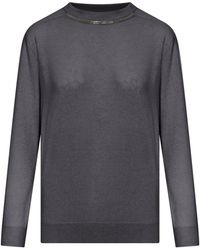 Brunello Cucinelli - Round Neck Sweater - Lyst