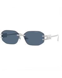 Versace - Sunglasses Geometric Rimless, Frame And Dark Lens Ve2274100080 - Lyst