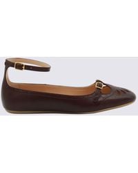 Chloé - Dark Leather Flats - Lyst