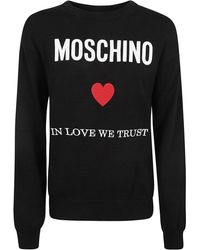 Moschino - In Love We Trust Sweatshirt - Lyst