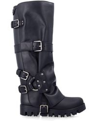 Dolce & Gabbana - Dolce & Gabbana Rubber And Leather Boots - Lyst