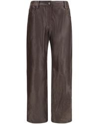 Magda Butrym - Straight-Leg Leather Pants Sheep - Lyst