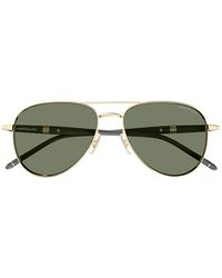Montblanc - Pilot Frame Sunglasses - Lyst