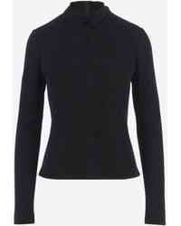 Valentino - Viscose Sweater With Cut-Out Detail - Lyst