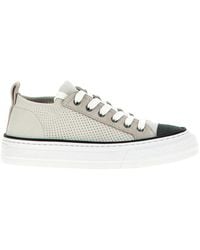 Brunello Cucinelli - Cotton Low Top Sneakers - Lyst