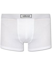 Versace - Ribbed Boxers With Logo, - Lyst