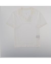 Maison Margiela - T-Shirt Taped V-Neck Cotton Polo Shirts - Lyst