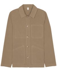 Altea - Sand Cotton Jacket With Buttons - Lyst