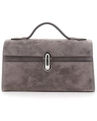 SAVETTE - Clutch Bag Symmetry Suede Calf Hand - Lyst