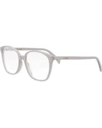 Celine - Eyeglasses Geometric Full Rim, Transparent Frame And Clear Demo Lens Cl50115I020 - Lyst